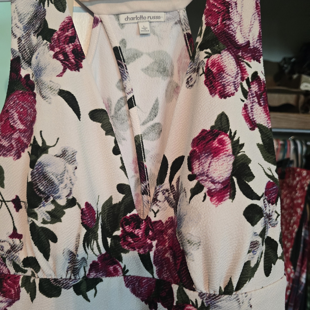 Charlotte Russe Rose Print Dress